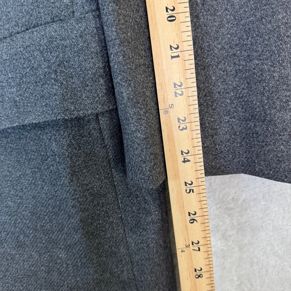 Vintage Bloomingdales E Thomas Mens 42L Charcoal Grey Wool Overcoat Heavy Casual - Picture 8 of 9